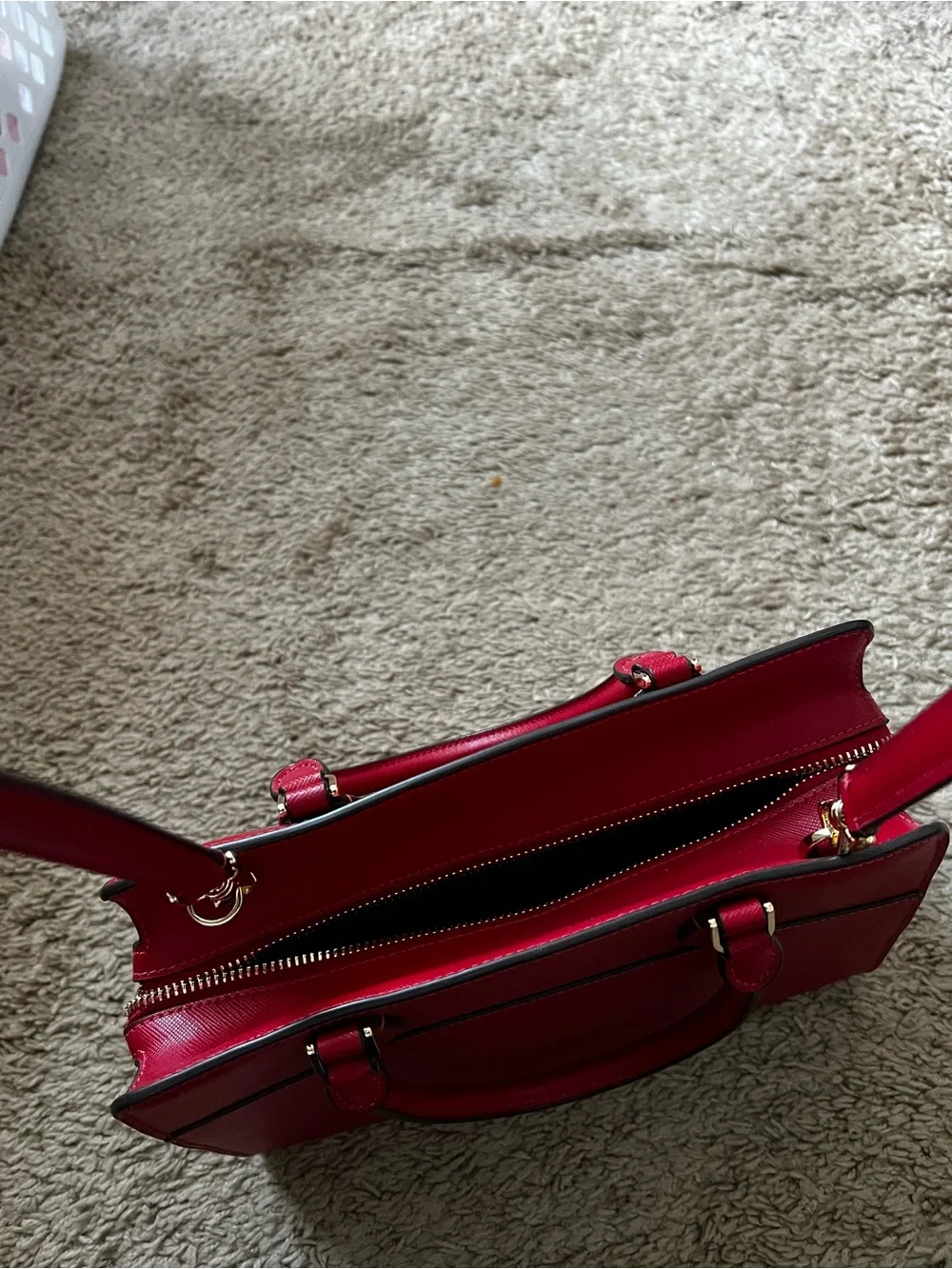 kate spade Red Leather Top-Handle Satchel with Shoulder Strap *NWT*